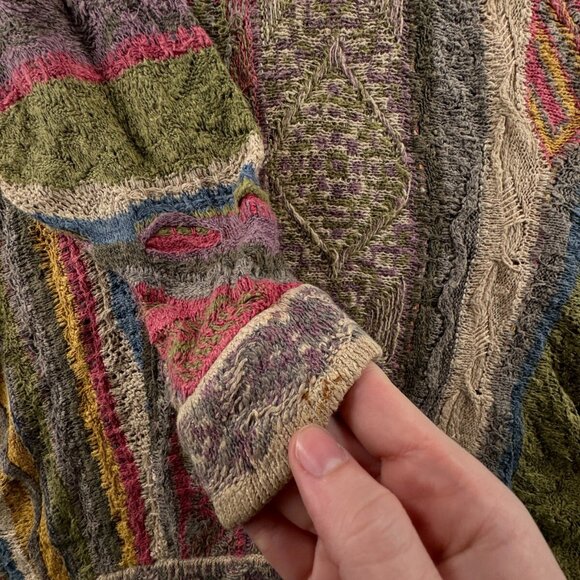 COOGI Classic Authentic Women Sweater Knit Linen Cotton Medium Colorful Multi - Picture 11 of 16